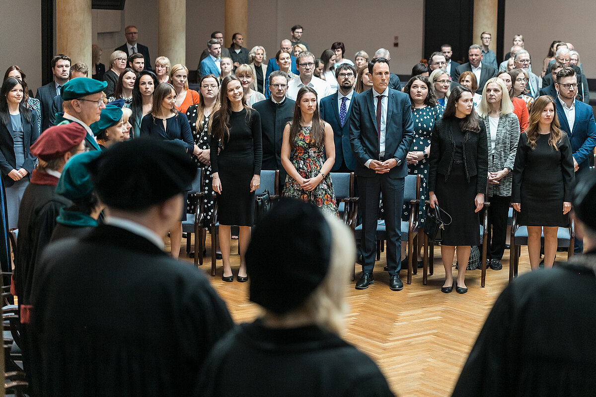 LU svinīgā Senāta sēde. Foto: Toms Grīnbergs, LU Komunikācijas departaments.