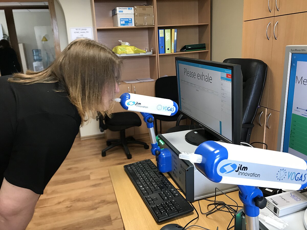 Publicitātes foto. Elptestu iekārtu testēšana LU projektā VOGAS Elptestu iekārtu testēšana LU projektā VOGAS
