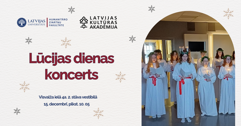 Zviedru valodas studenti aicina uz Lūcijas dienas koncertu Ziemassvētku noskaņās