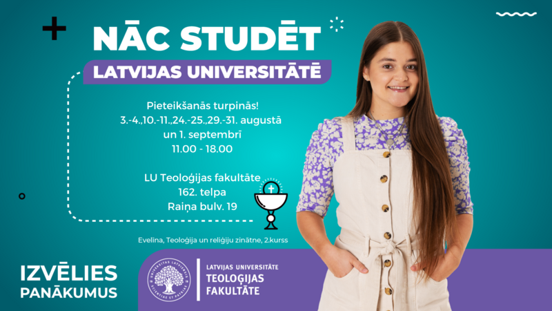 Turpinās uzņemšana LU Teoloģijas fakultātē