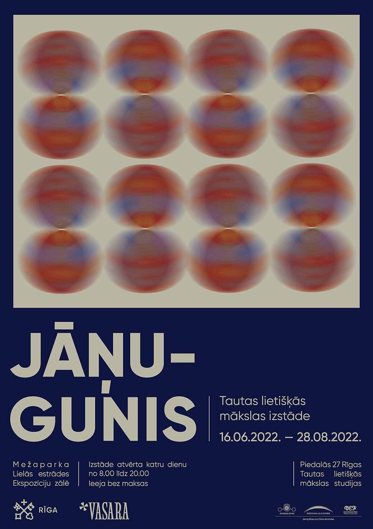 Tautas lietišķās mākslas izstādes "Jāņugunis" plakāts Tautas lietišķās mākslas izstādes "Jāņugunis" plakāts
