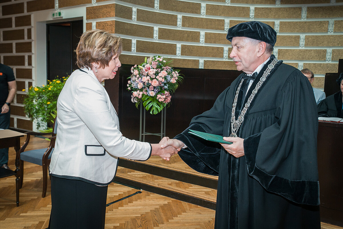 LU svinīgā Senāta sēde. Foto: Toms Grīnbergs, LU Komunikācijas departaments.