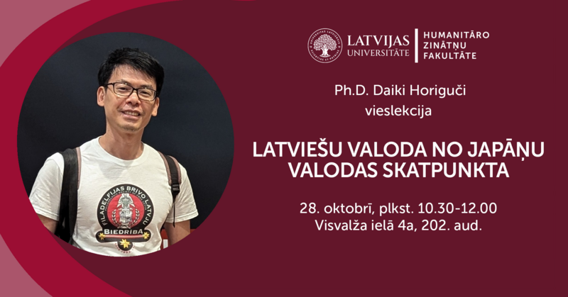 Japānas valodnieka vieslekcija LU Humanitāro zinātņu fakultātē