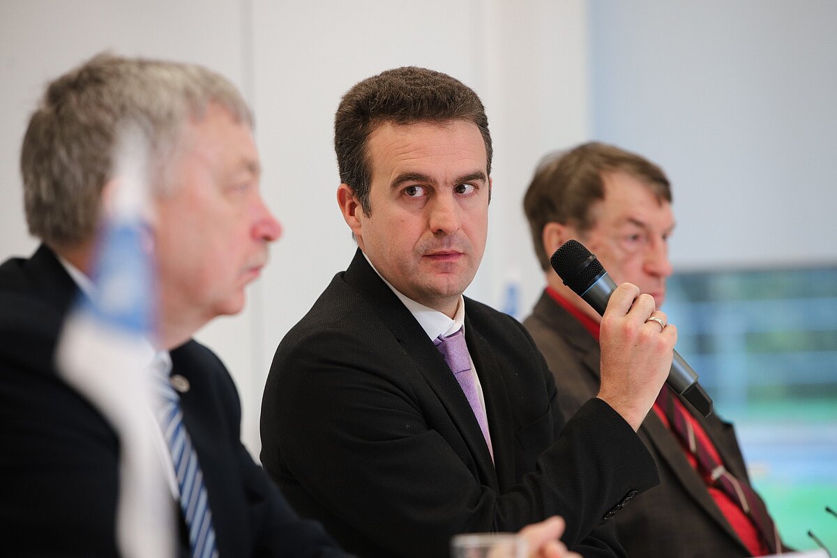 Baltijas jūras reģiona inovāciju, investīciju un attīstības konferences preses brīfings
Foto: Toms Grīnbergs, LU Komunikācijas departaments Baltijas jūras reģiona inovāciju, investīciju un attīstības konferences preses brīfings