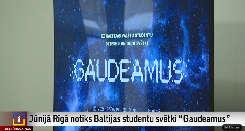 LTV1 – Jūnijā Rīgā notiks Baltijas studentu svētki "Gaudeamus"