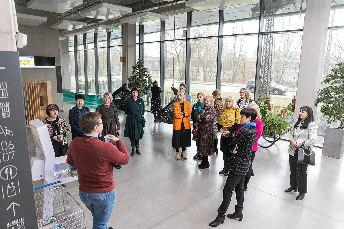 Ventspils pašvaldības un izglītības iestāžu pārstāvju vizīte LU Akadēmiskajā centrā. © Foto: Toms Grīnbergs, LU Komunikācijas departaments