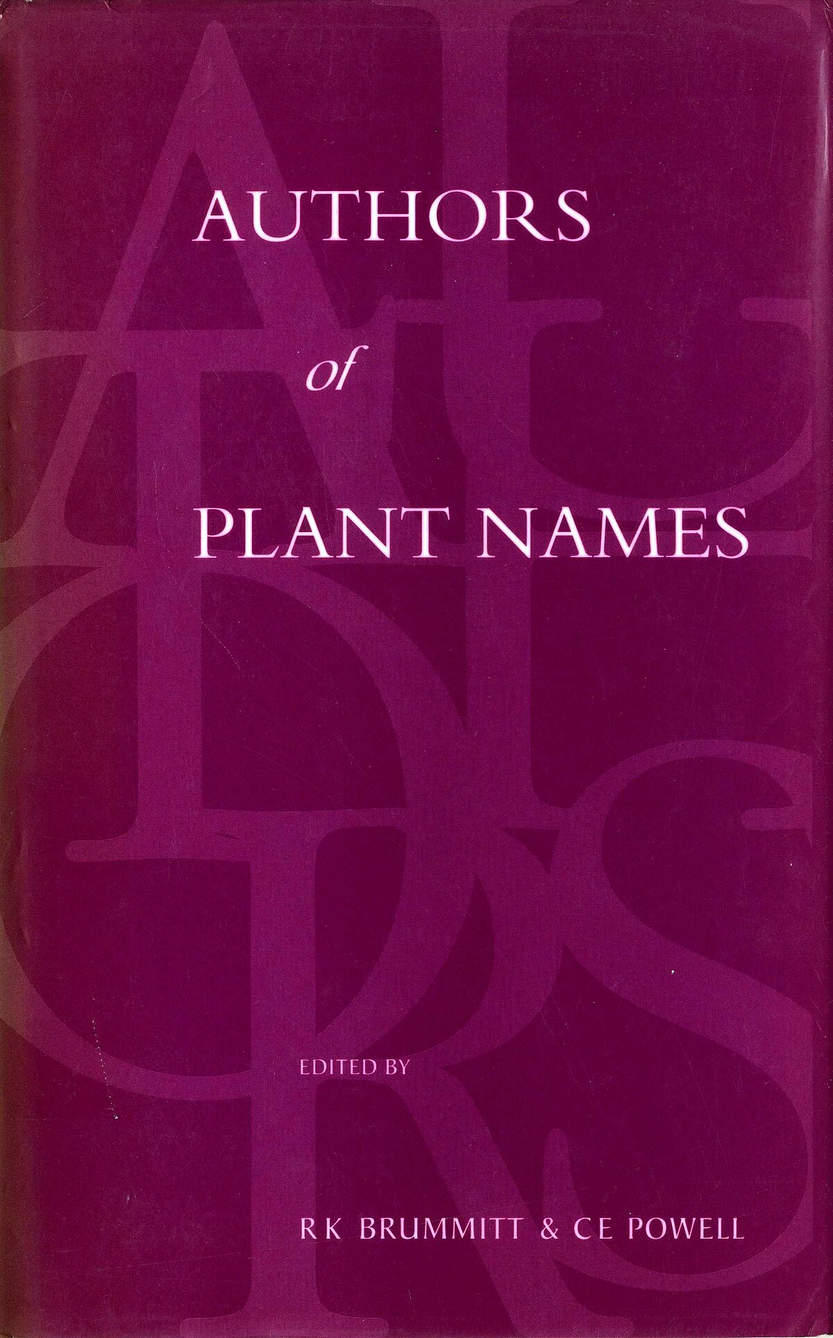 1992. gadā Londonas Kjū karaliskā botāniskā dārza (Royal Botanic Gardens, Kew) publicētās monogrāfijas “Augu nosaukumu autori” (Authors of plant names) vāks 1992. gadā Londonas Kjū karaliskā botāniskā dārza (Royal Botanic Gardens, Kew) publicētās monogrāfijas “Augu nosaukumu autori” (Authors of plant names) vāks