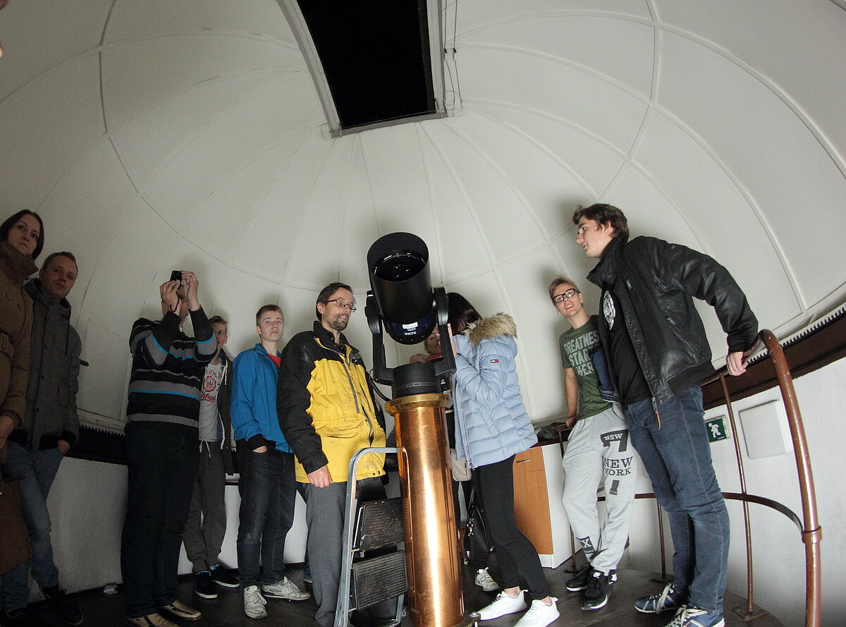 Astronomiskais tornis. Attēlam ir ilustratīva nozīme.© Foto: Toms Grīnbergs, Latvijas Universitātes Komunikācijas departaments