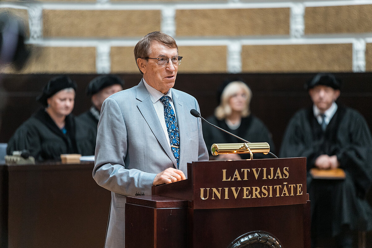 LU svinīgā Senāta sēde. Foto: Toms Grīnbergs, LU Komunikācijas departaments.