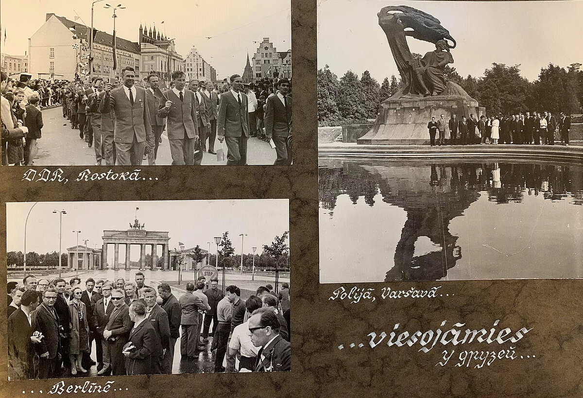 Fotogrāfijas no jau RPI kora uz Vācijas Demokrātisko Republiku 1971. gadā un Poliju 1969. gadā. Latvijas Universitātes Muzeja krājums. Fotogrāfijas no jau RPI kora uz Vācijas Demokrātisko Republiku 1971. gadā un Poliju 1969. gadā. Latvijas Universitātes Muzeja krājums.
