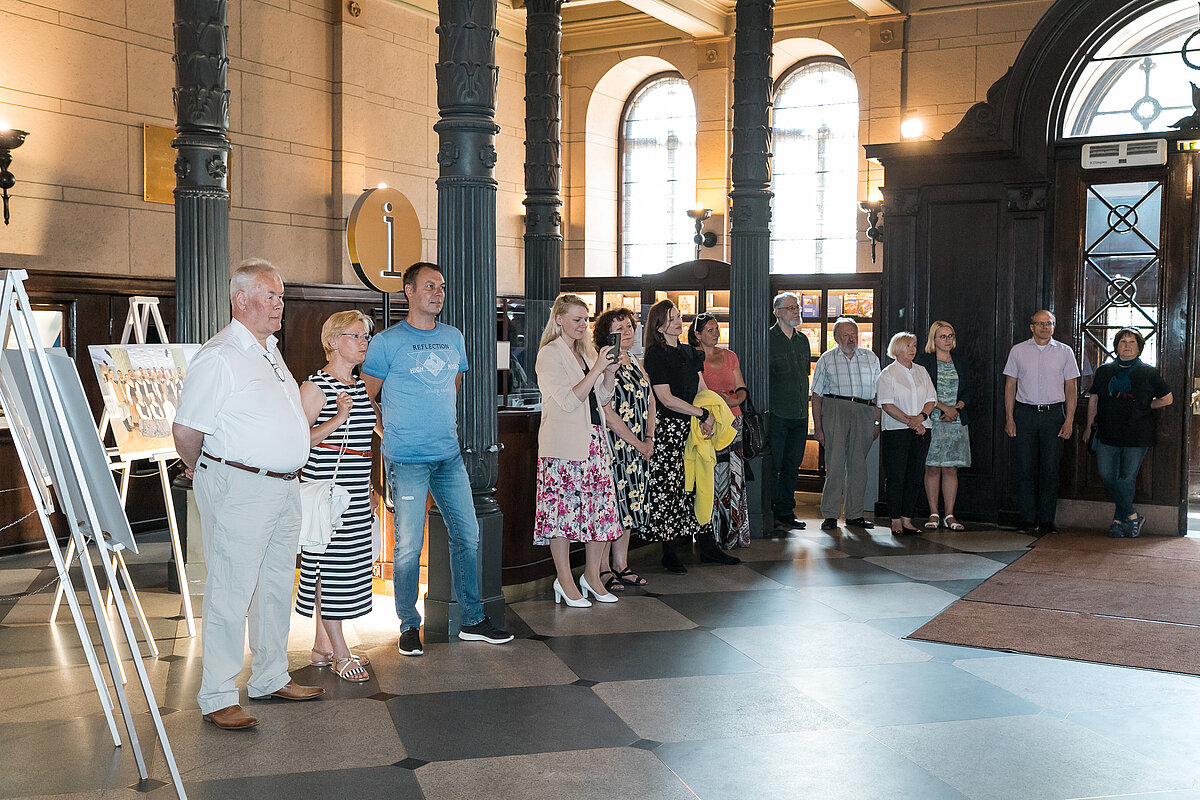 Foto izstāde "Vienoti Latvijas Universitātē un Dziesmu un Deju svētkos". Foto: Toms Grīnbergs