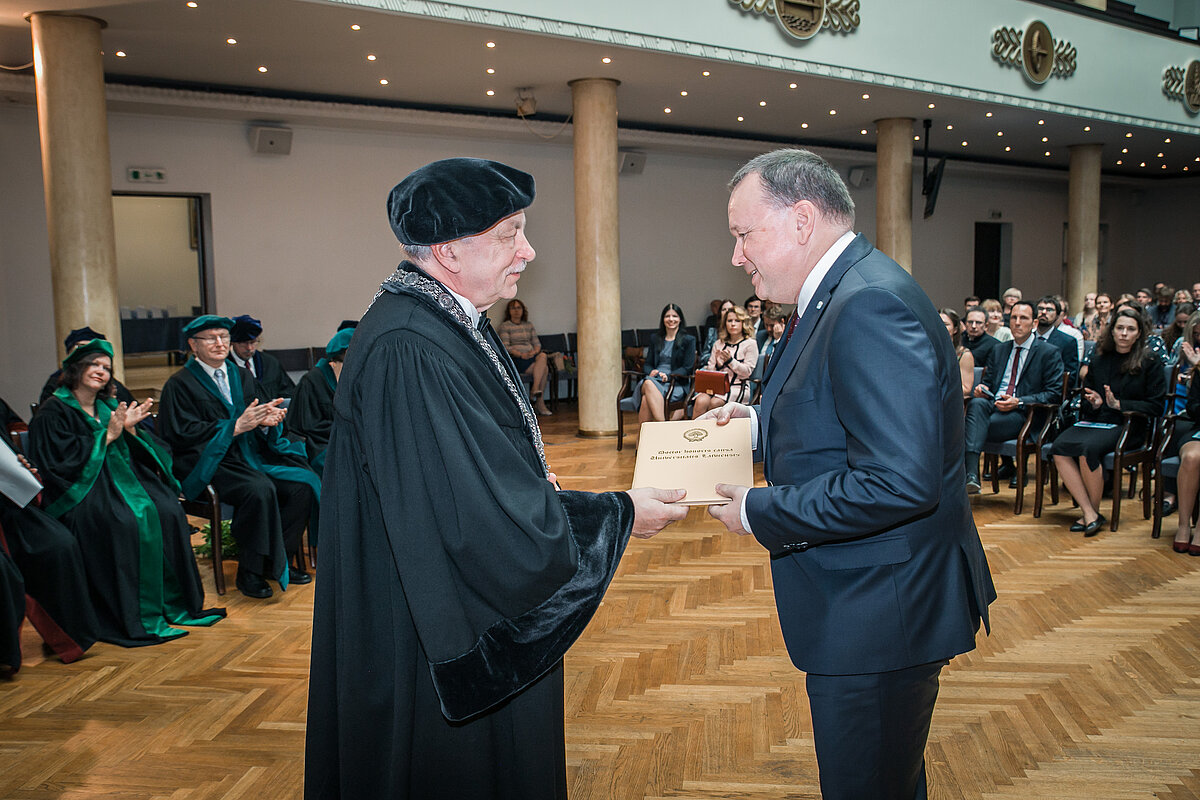 LU svinīgā Senāta sēde. Foto: Toms Grīnbergs, LU Komunikācijas departaments.