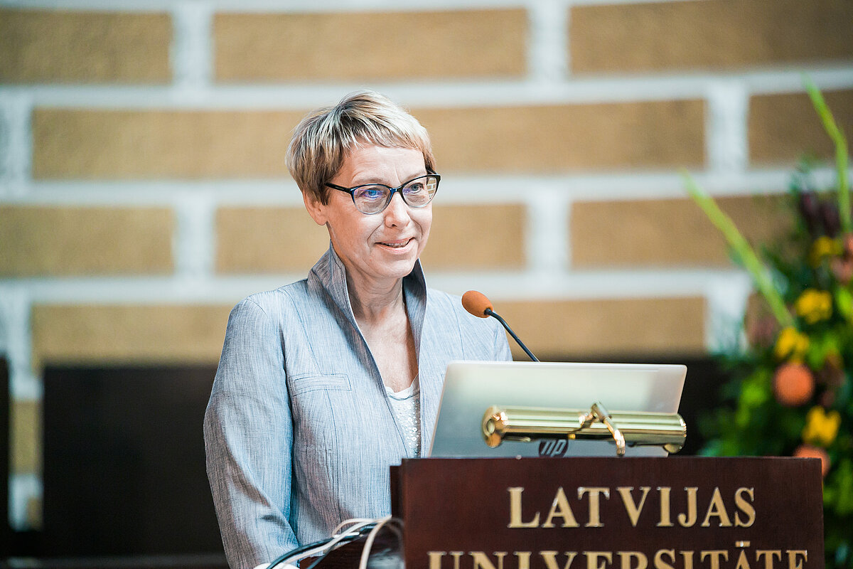 LU Arodbiedrības vadītāja Ilga Rampāne © Foto: Toms Grīnbergs, Latvijas Universitātes Komunikācijas departaments