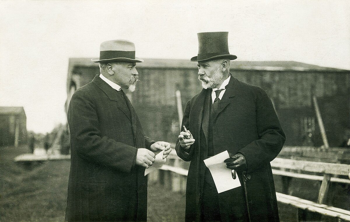 Jānis Čakste un Gustavs Zemgals.