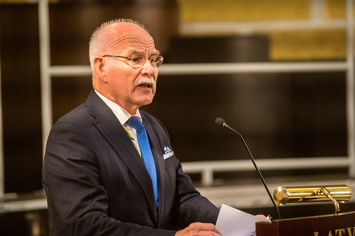 LU fonda valdes priekšsēdētājs Ivars Lācis. Foto: Ritvars Stankevičs. LU fonda valdes priekšsēdētājs Ivars Lācis.